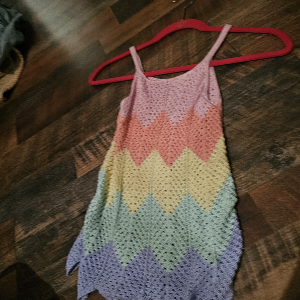 Colorful Chevron Knit Dress
